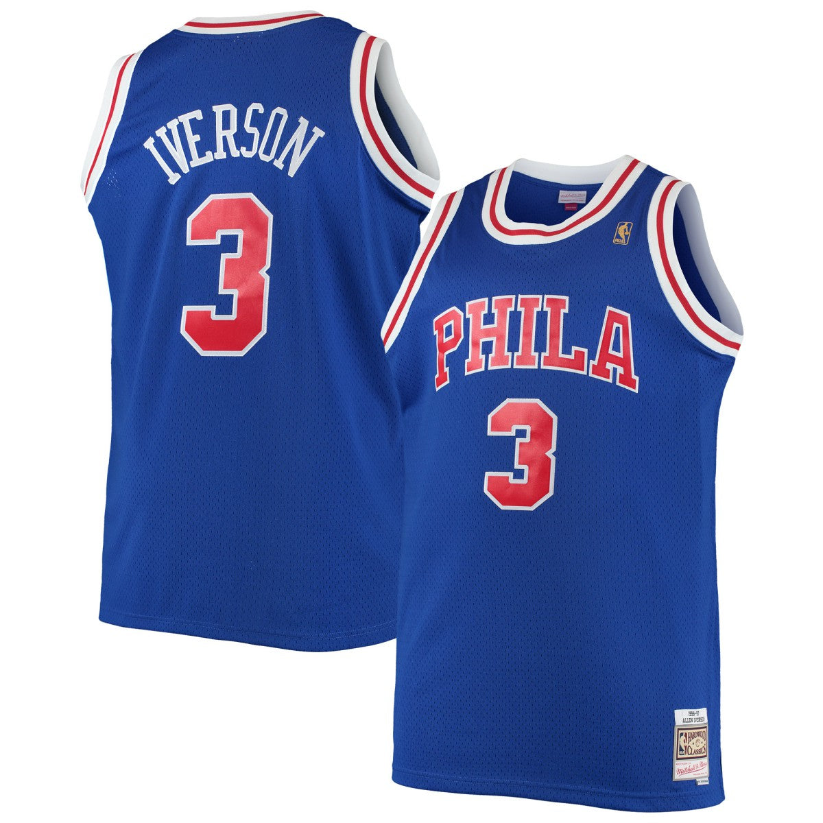 Mitchell & Ness Allen Iverson Philadelphia 76ers 1996/97 Big & Tall Hardwood Classics Swingman Jersey