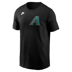 Black Arizona Diamondbacks Nike Cooperstown Collection Wordmark T-Shirt