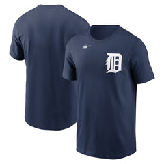 Navy Detroit Tigers Nike Cooperstown Collection Wordmark T-Shirt
