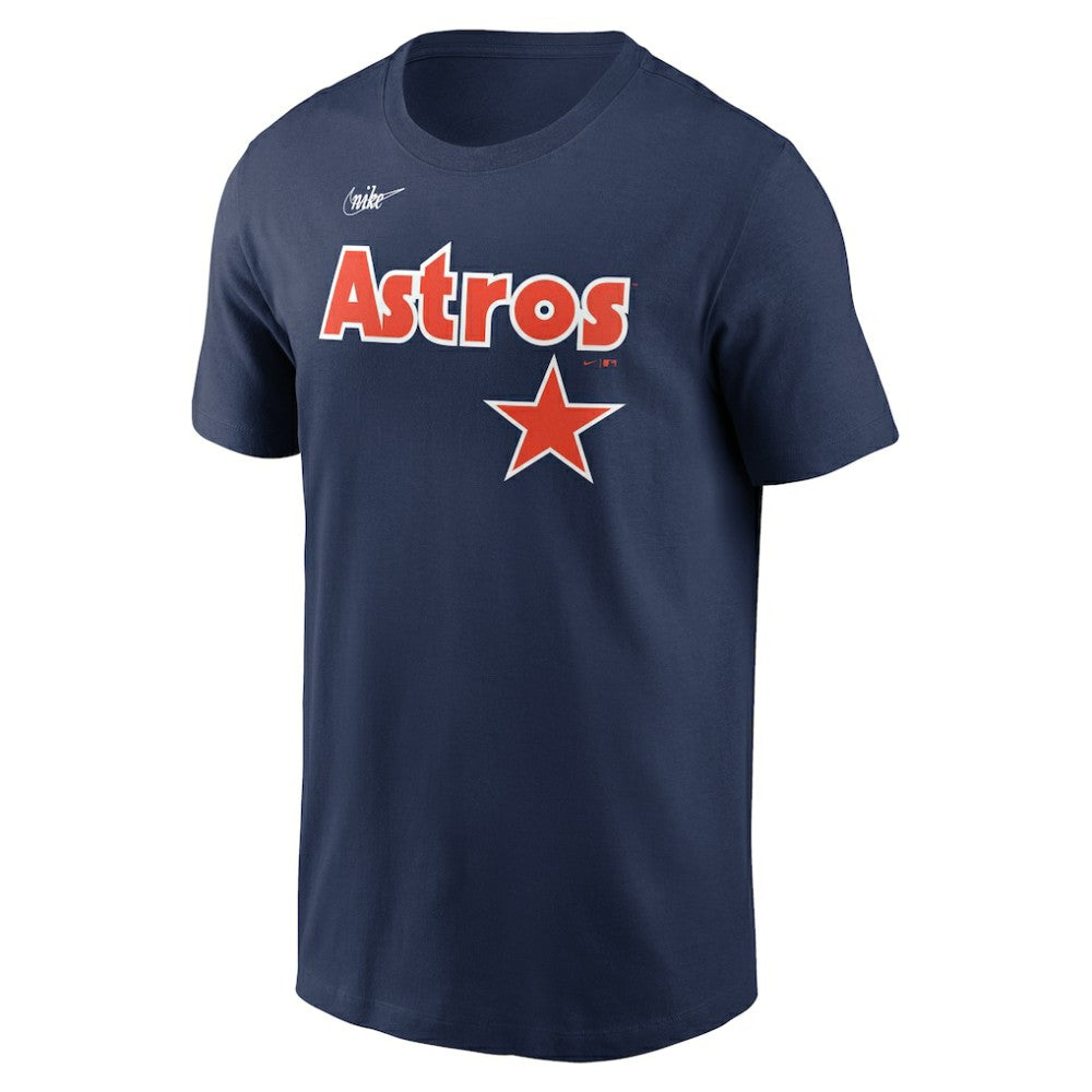 Navy Houston Astros Nike Cooperstown Collection Wordmark T-Shirt