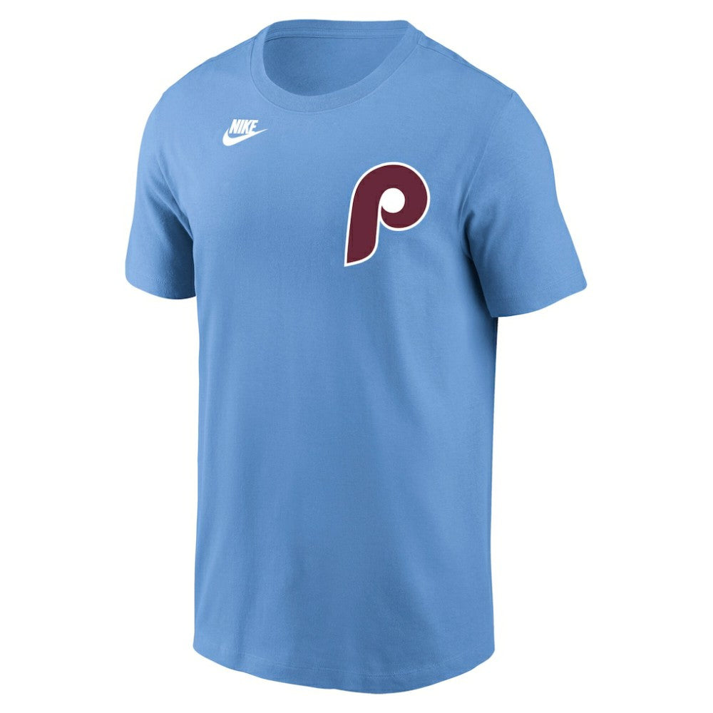 Light Blue Philadelphia Phillies Nike Cooperstown Collection Wordmark T-Shirt
