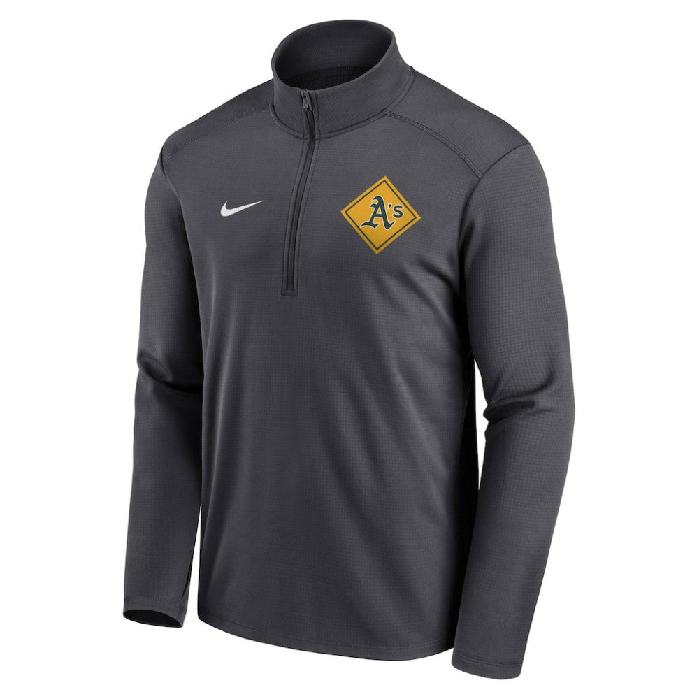 Anthracite Athletics Nike Diamond Icon Pacer Performance Quarter-Zip Windbreaker Top