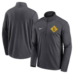 Anthracite San Diego Padres Nike Diamond Icon Pacer Performance Quarter-Zip Windbreaker Top