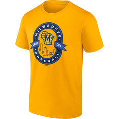 Gold Milwaukee Brewers Fanatics Iconic Glory Bound T-Shirt