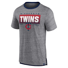 Heathered Gray Minnesota Twins Fanatics Iconic Team Element Speckled Ringer T-Shirt