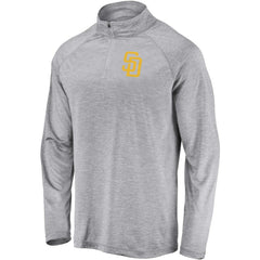 Gray San Diego Padres Fanatics Primary Logo Quarter-Zip Raglan Jacket
