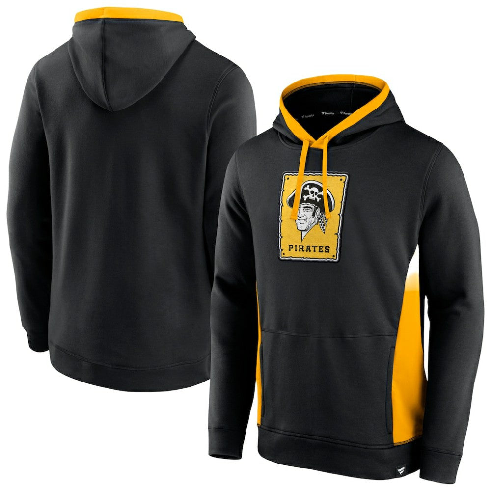 Black Pittsburgh Pirates Fanatics True Classics Fanarama Pullover Hoodie