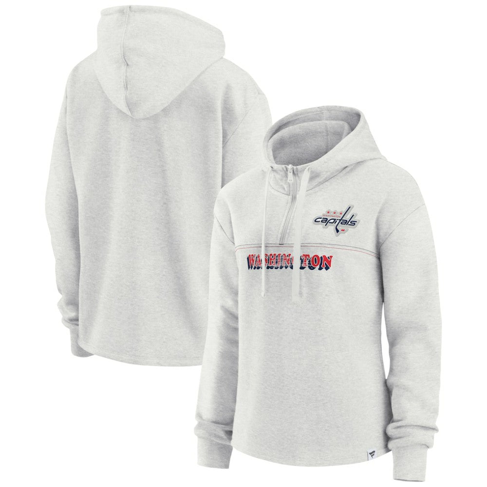 NHL Washington Capitals Fanatics Women's True Classics Legacy Quarter-Zip Hoodie
