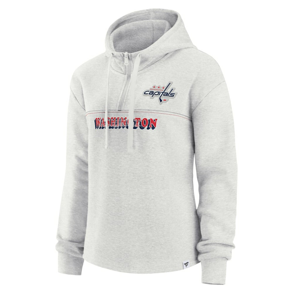 NHL Washington Capitals Fanatics Women's True Classics Legacy Quarter-Zip Hoodie
