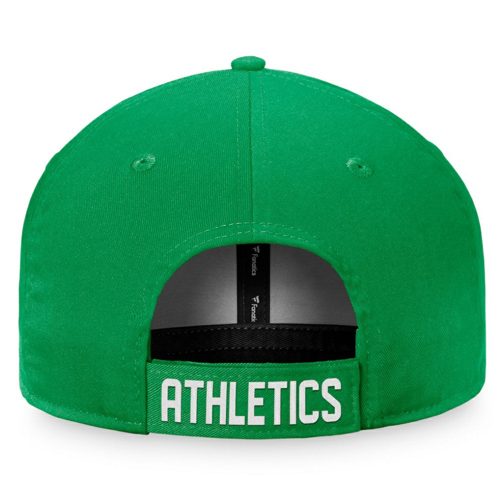 Green Athletics Fanatics Cooperstown Collection Core Adjustable Hat