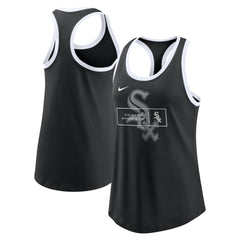 Black Chicago White Sox Nike Women's X-Ray Racerback Performance Tank Top