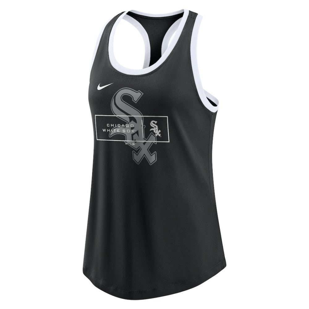 Black Chicago White Sox Nike Women's X-Ray Racerback Performance Tank Top