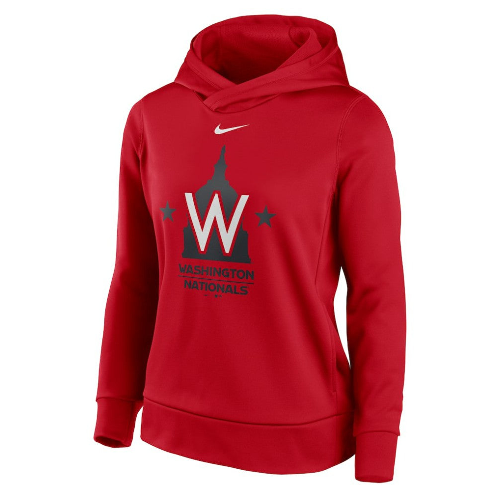 Red Washington Nationals Nike Women's Alternate Logo Performance Pullover Hoodie