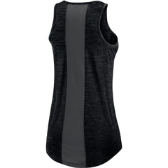 Black Colorado Rockies Nike Women's Logo Fade High Neck Performance Tank Top