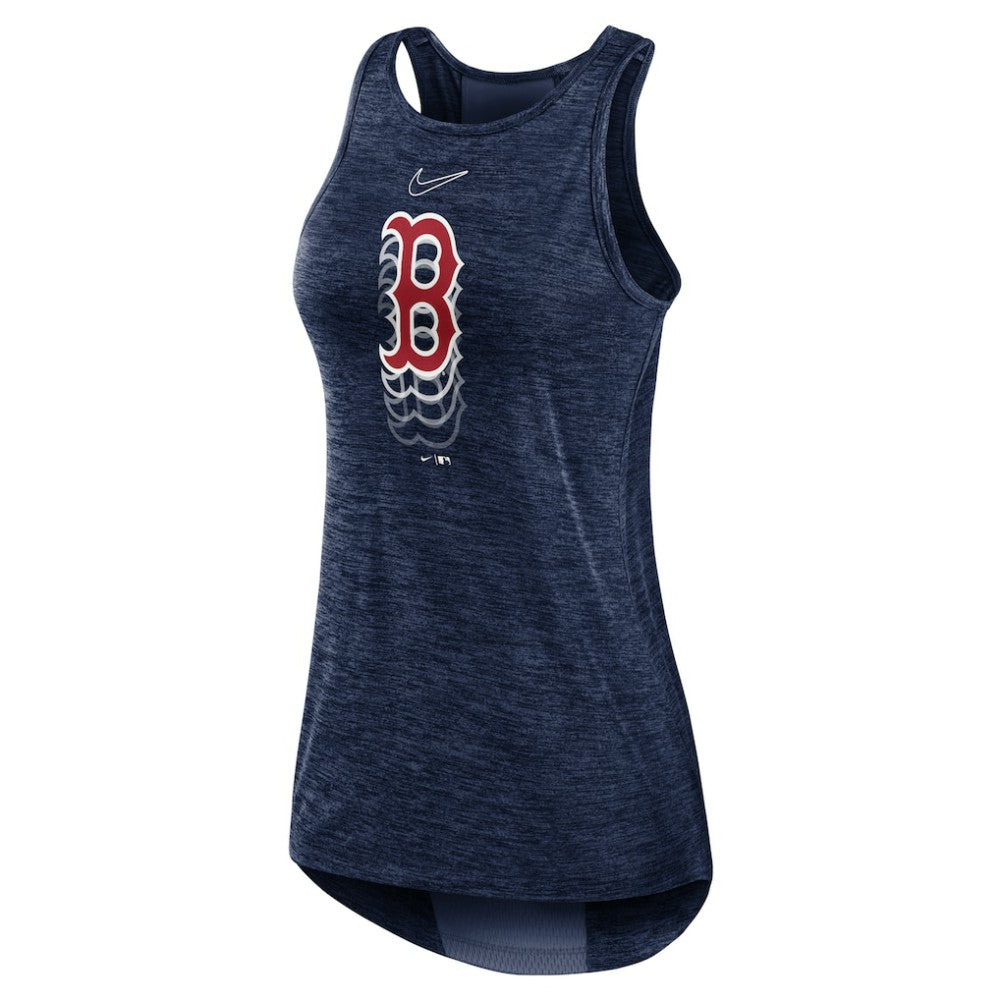 Navy Boston Red Sox Nike Women's Logo Fade High Neck Performance Tank Top