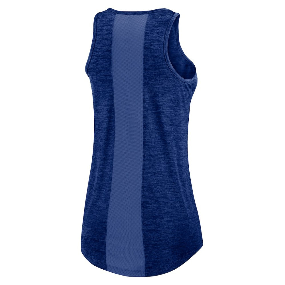 Royal Chicago Cubs Nike Women's Logo Fade High Neck Performance Tank Top