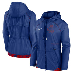 Royal/Red Chicago Cubs Nike Women's Statement Raglan Full-Zip Hoodie Jacket