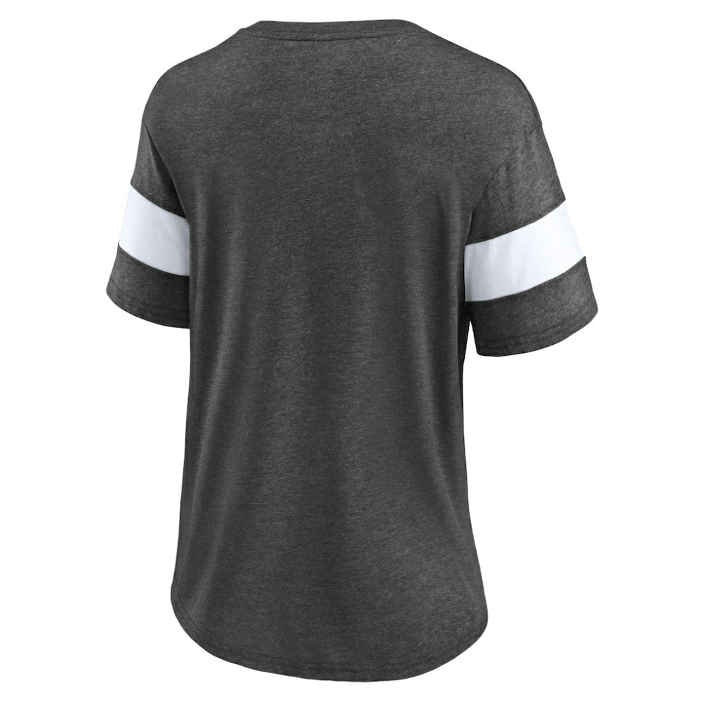 Heathered Charcoal San Francisco Giants Fanatics Women's Wordmark V-Neck Tri-Blend T-Shirt