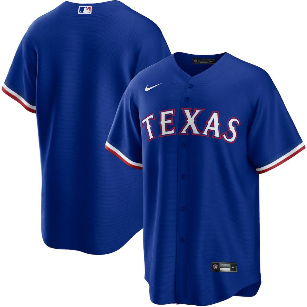 Royal Texas Rangers Nike Alternate Replica Team Logo Jersey