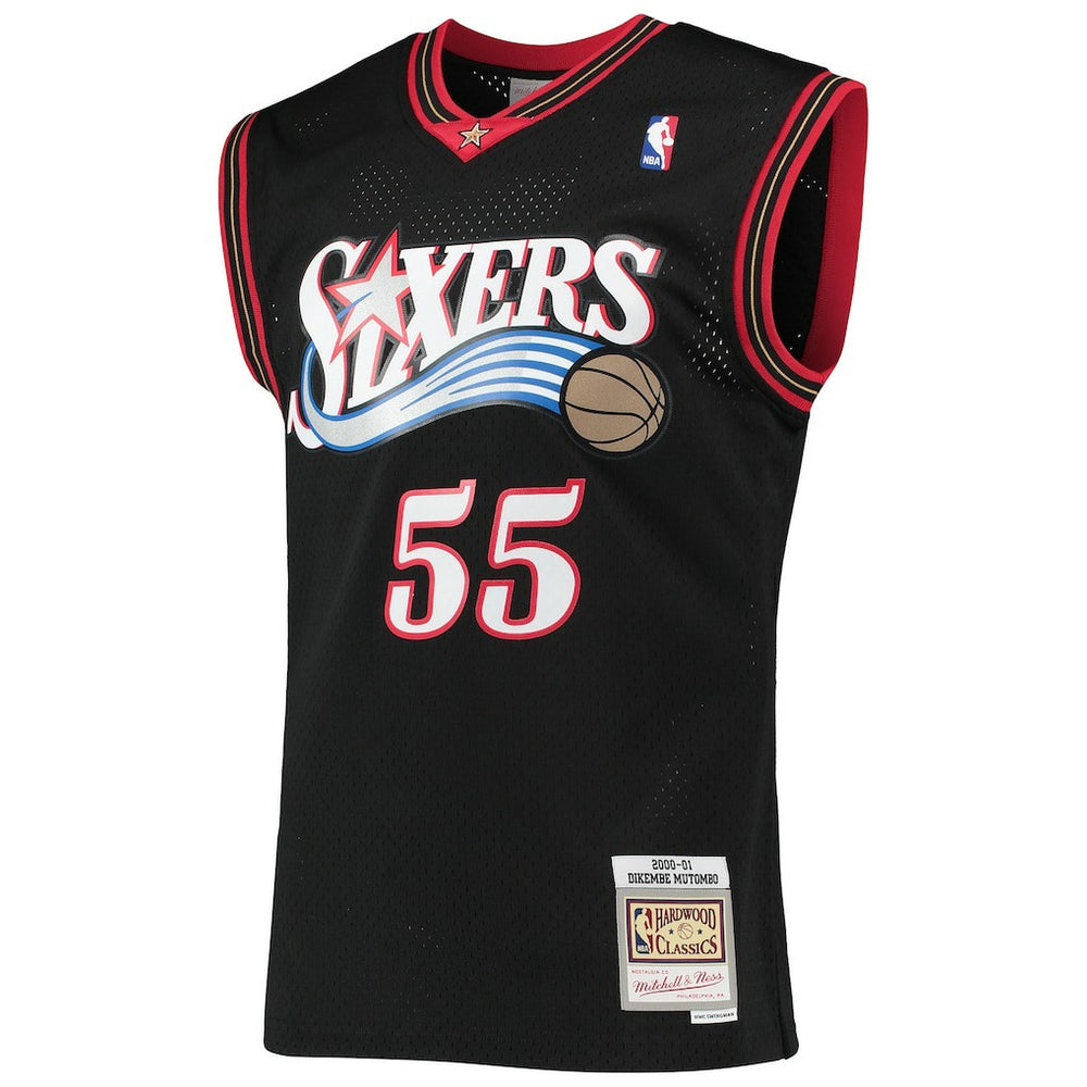 Mitchell & Ness Dikembe Mutombo Philadelphia 76ers Hardwood Classics Swingman Jersey