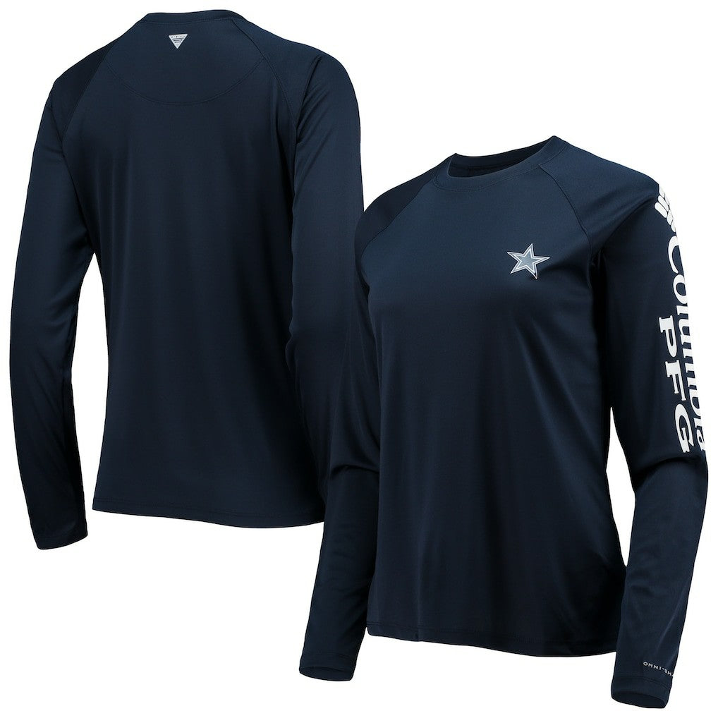 Women's Tidal Omni-Shade Raglan Long Sleeve T-Shirt - Dallas Cowboys T-shirts