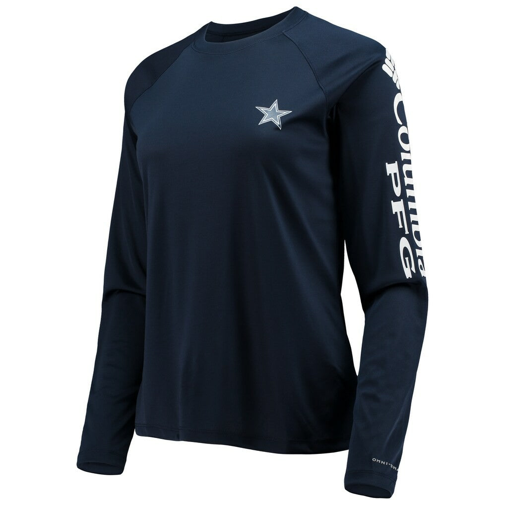 Women's Tidal Omni-Shade Raglan Long Sleeve T-Shirt - Dallas Cowboys T-shirts