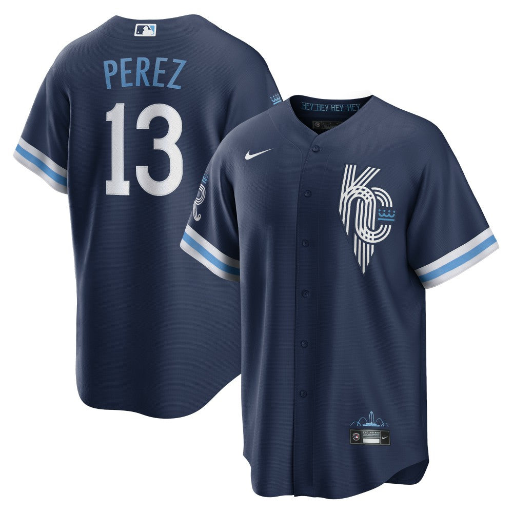 Navy Salvador Perez Kansas City Royals Nike City Connect Replica Player Jersey