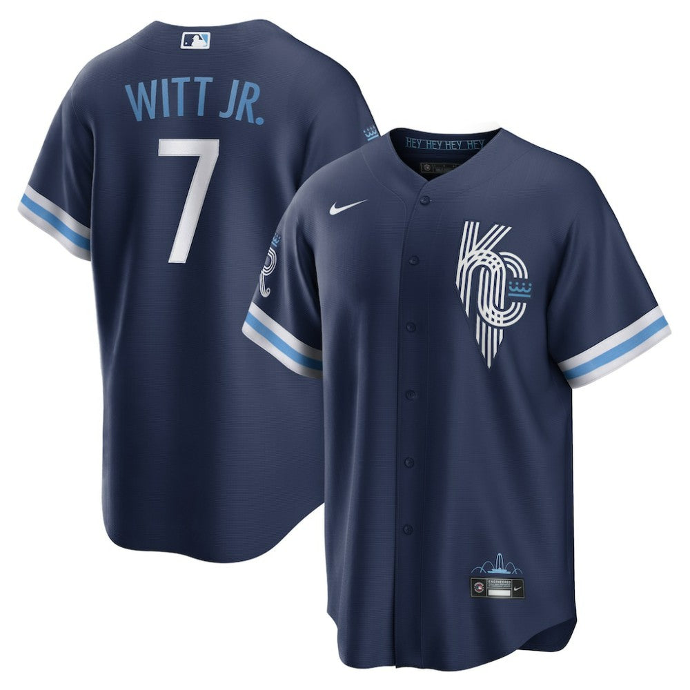 Navy Bobby Witt Jr. Kansas City Royals Nike City Connect Replica Player Jersey