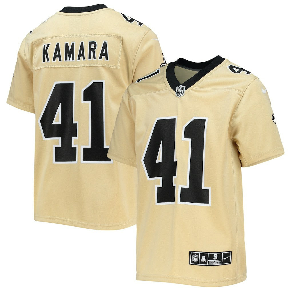 Alvin Kamara  Youth Inverted Team Game Jersey - New Orleans Saints Jerseys