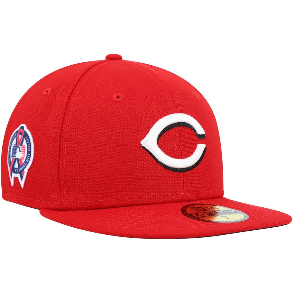 Red Cincinnati Reds New Era 9/11 Memorial Side Patch 59FIFTY Fitted Hat
