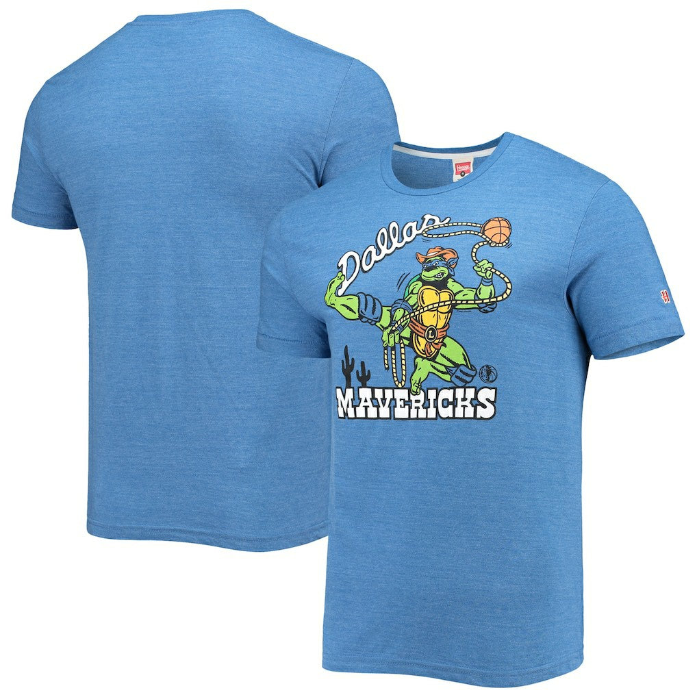 Dallas Mavericks Homage NBA x Teenage Mutant Ninja Turtles Tri-Blend T-Shirt sale
