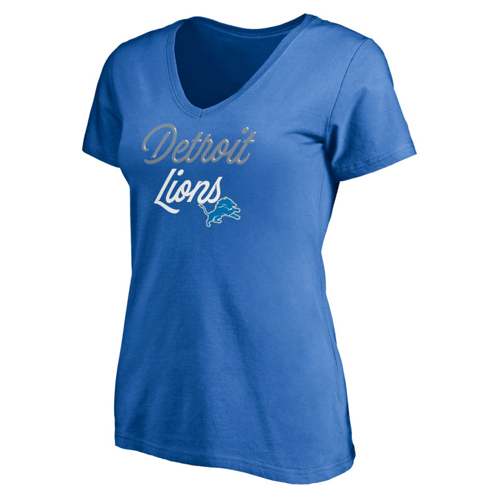 Women's Long Stride V-Neck T-Shirt - Detroit Lions T-shirts