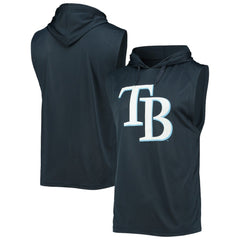 Navy Tampa Bay Rays Stitches Sleeveless Pullover Hoodie