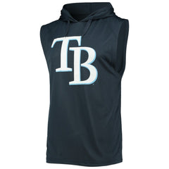 Navy Tampa Bay Rays Stitches Sleeveless Pullover Hoodie