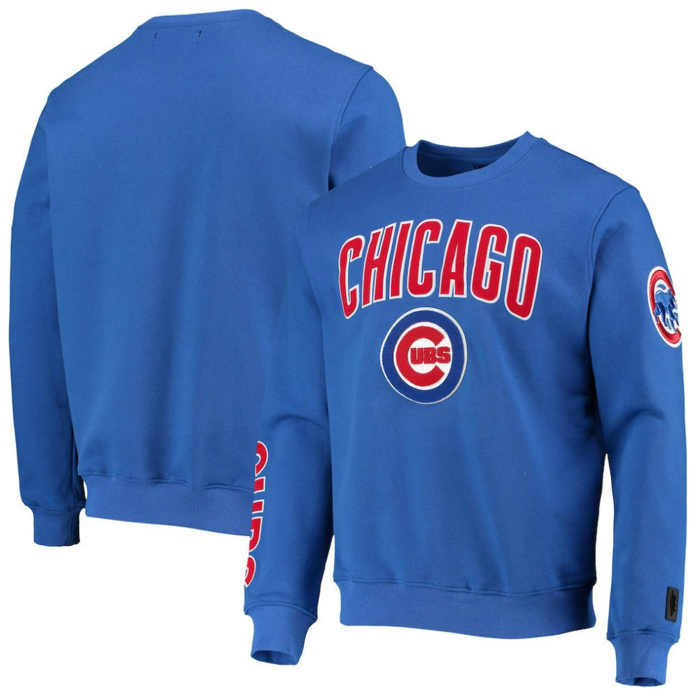 Royal Chicago Cubs Pro Standard Stacked Logo Pullover Sweatshirt