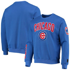 Royal Chicago Cubs Pro Standard Stacked Logo Pullover Sweatshirt
