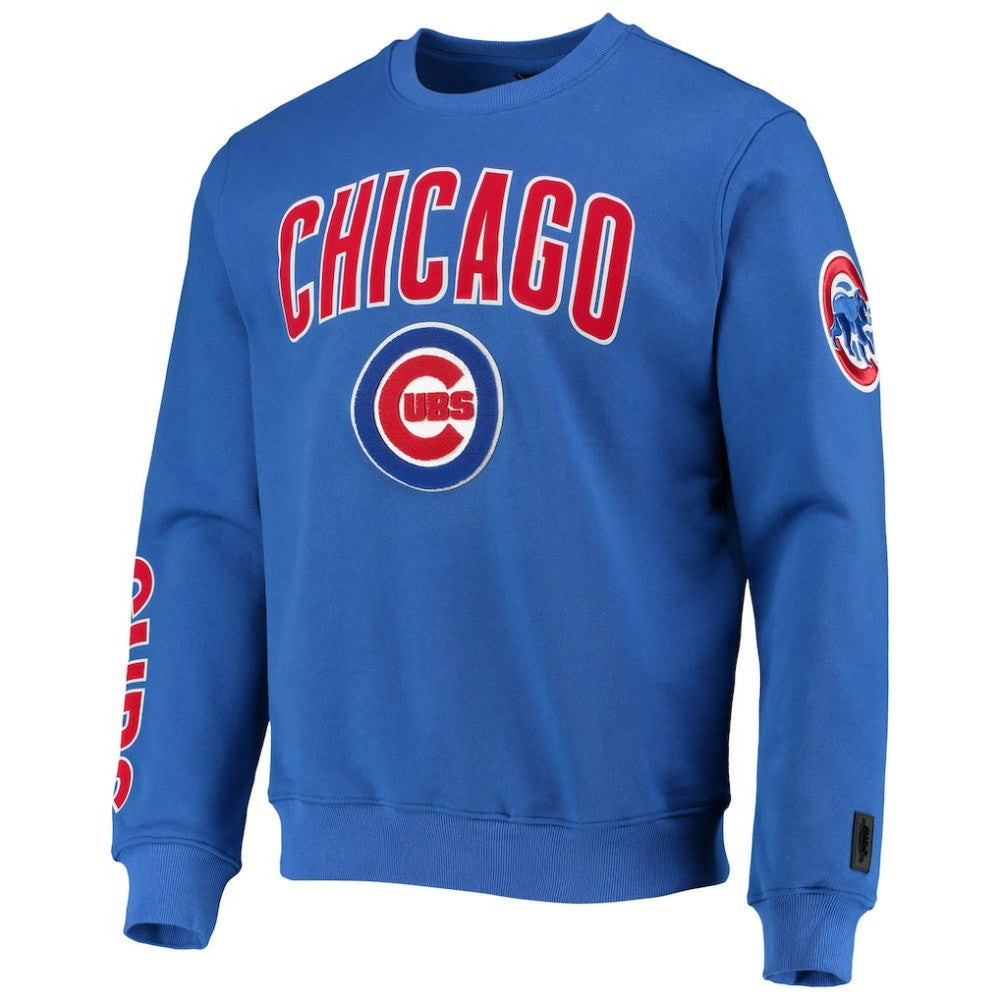 Royal Chicago Cubs Pro Standard Stacked Logo Pullover Sweatshirt