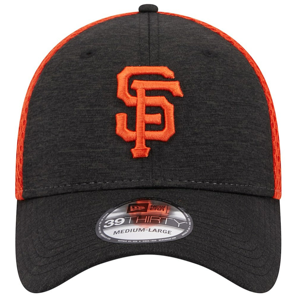 Black San Francisco Giants New Era Shadow Neo 39THIRTY Flex Hat