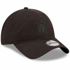 Miami Marlins New Era Black On Black Core Classic 2.0 9TWENTY Adjustable Hat