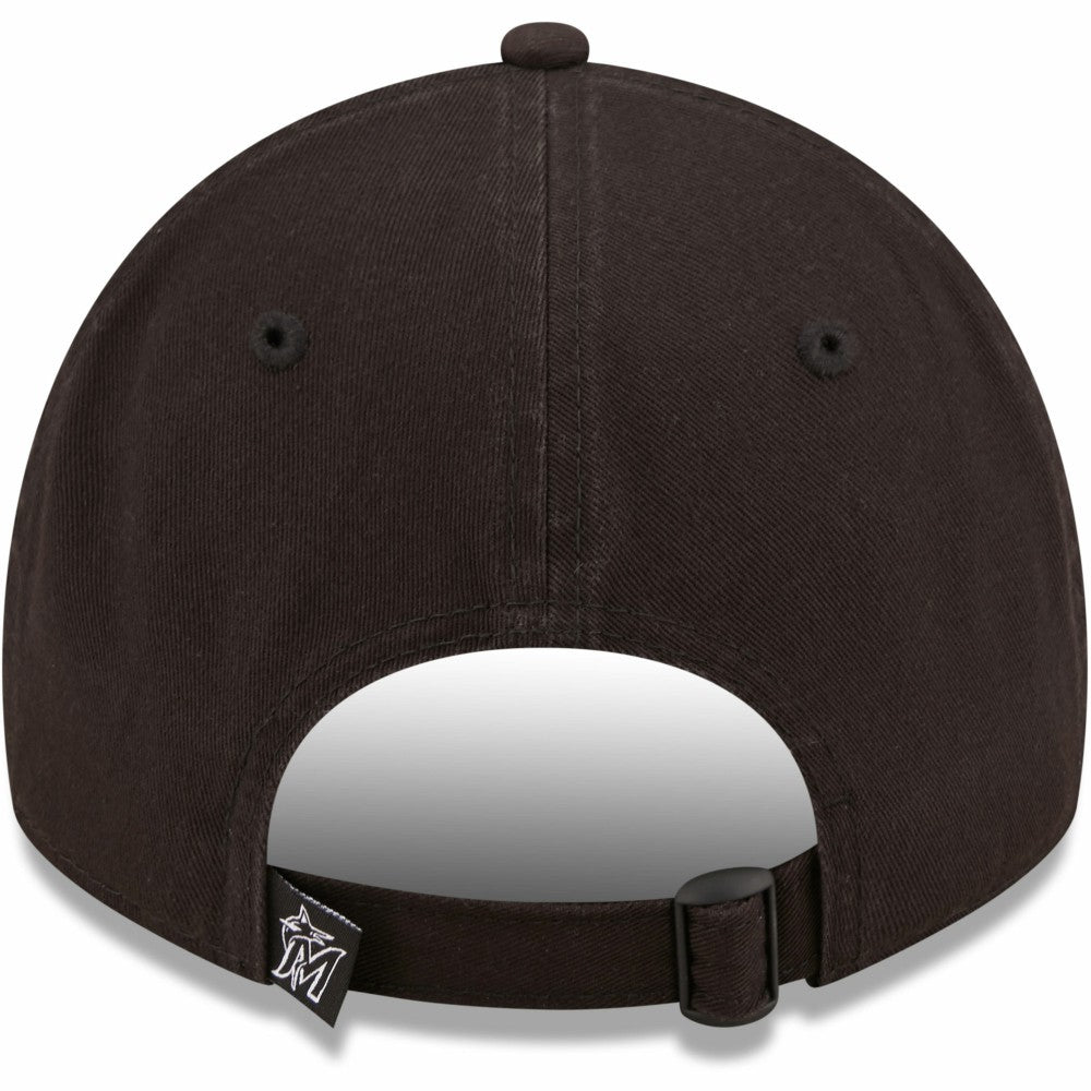 Miami Marlins New Era Black On Black Core Classic 2.0 9TWENTY Adjustable Hat