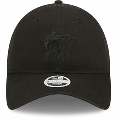 Miami Marlins New Era Women's Black on Black Core Classic II 9TWENTY Adjustable Hat