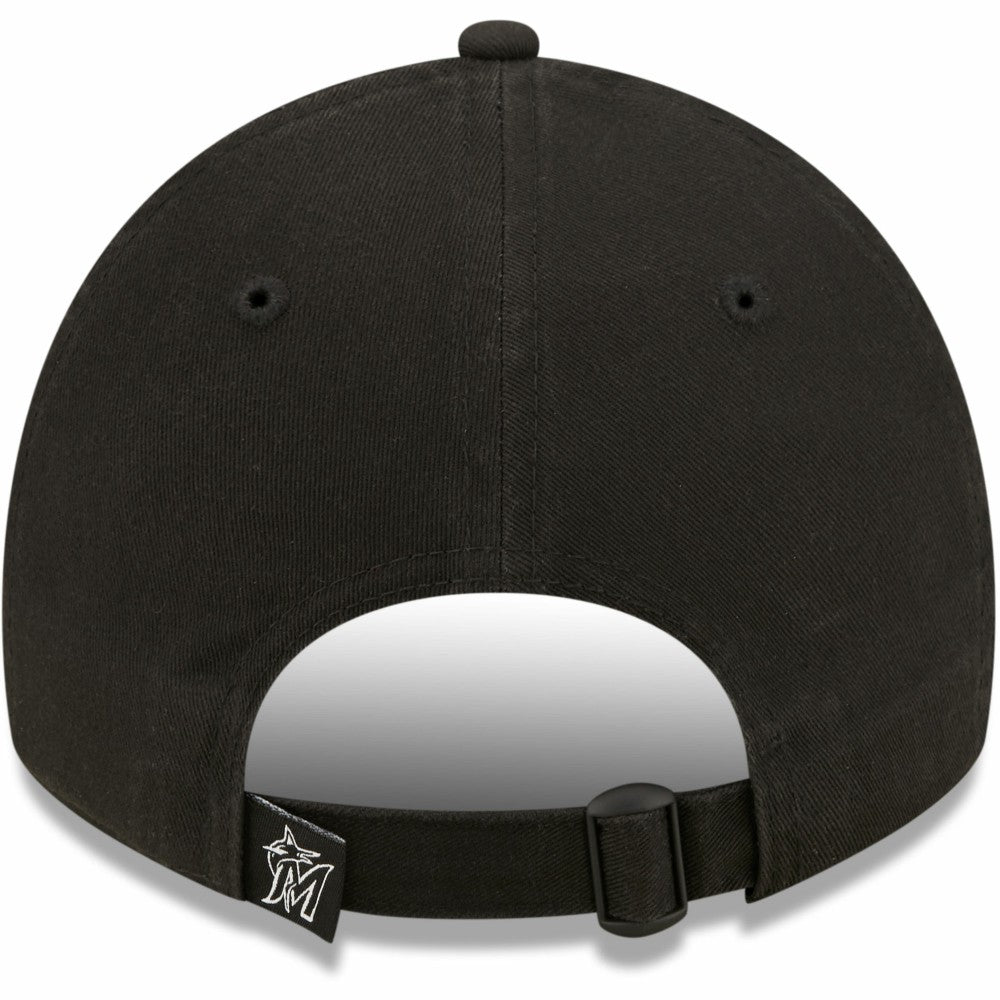Miami Marlins New Era Women's Black on Black Core Classic II 9TWENTY Adjustable Hat