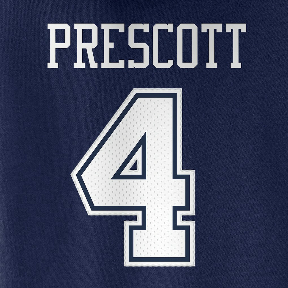 Dak Prescott  Women's Player Icon Name & Number V-Neck Pullover Hoodie - Dallas Cowboys Hoodies