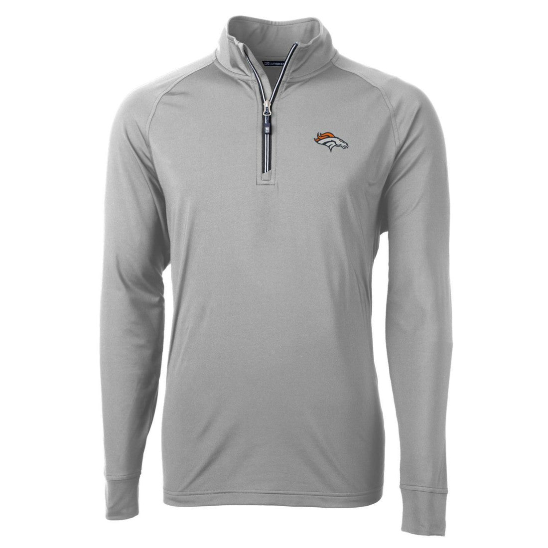 Cutter & Buck Adapt Eco Knit Quarter-Zip Pullover Jacket - Denver Broncos Pullover