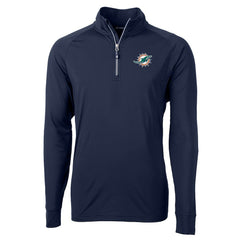 Cutter & Buck Adapt Eco Knit Quarter-Zip Pullover Jacket - Miami Dolphins Pullover