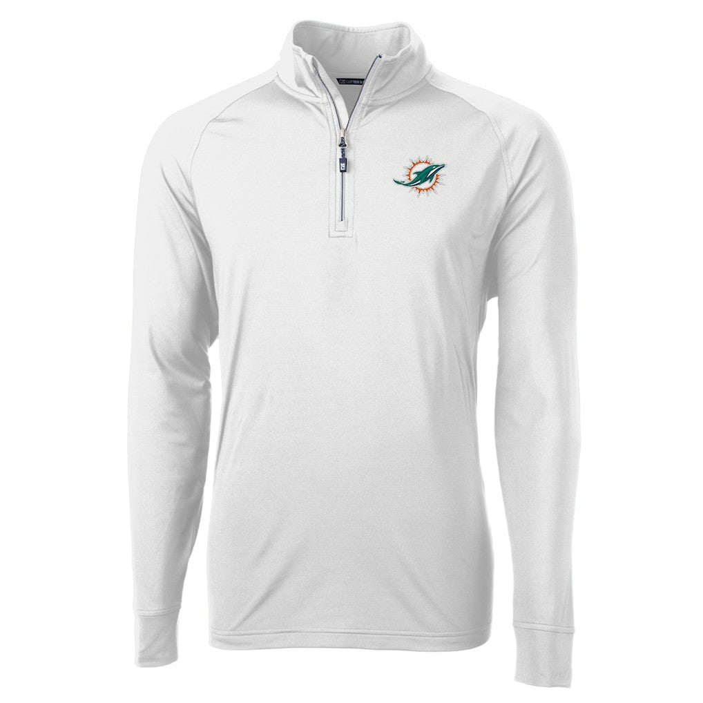 Cutter & Buck Adapt Eco Knit Quarter-Zip Pullover Jacket - Miami Dolphins Pullover