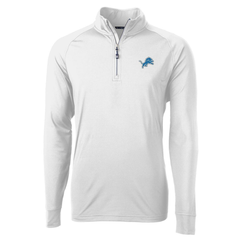 Cutter & Buck Adapt Eco Knit Quarter-Zip Pullover Jacket - Detroit Lions Pullover