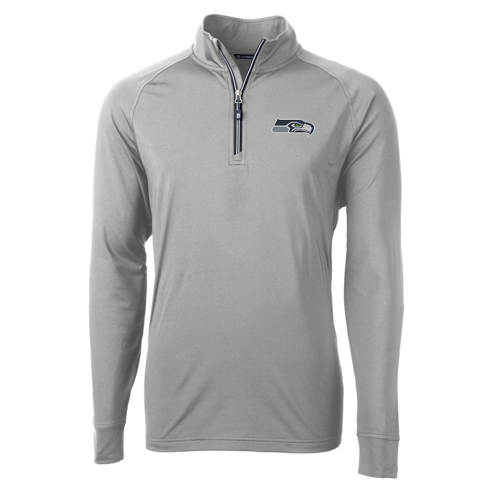 Cutter & Buck Adapt Eco Knit Quarter-Zip Pullover Jacket - Seattle Seahawks Pullover