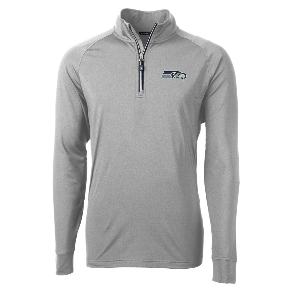 Cutter & Buck Adapt Eco Knit Quarter-Zip Pullover Jacket - Seattle Seahawks Pullover