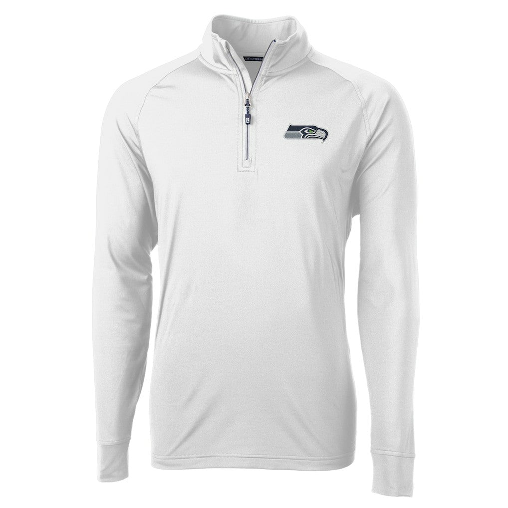 Cutter & Buck Adapt Eco Knit Quarter-Zip Pullover Jacket - Seattle Seahawks Pullover